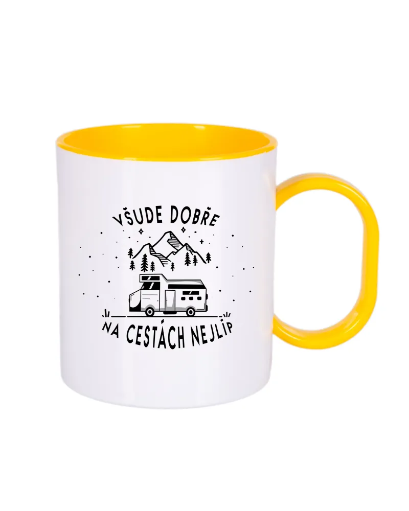 Hrnek polymerový "Obytné auto hranaté"